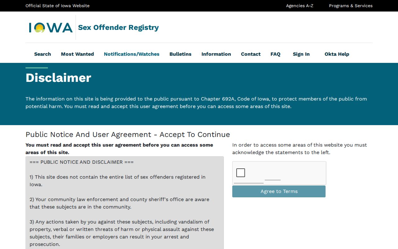 Basic Cherokee County sex offender registry name and ZIP search fields