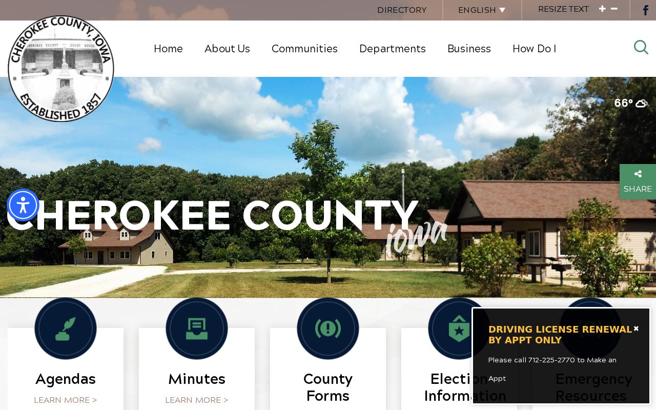 Cherokee County departments that receive Marcus criminal records